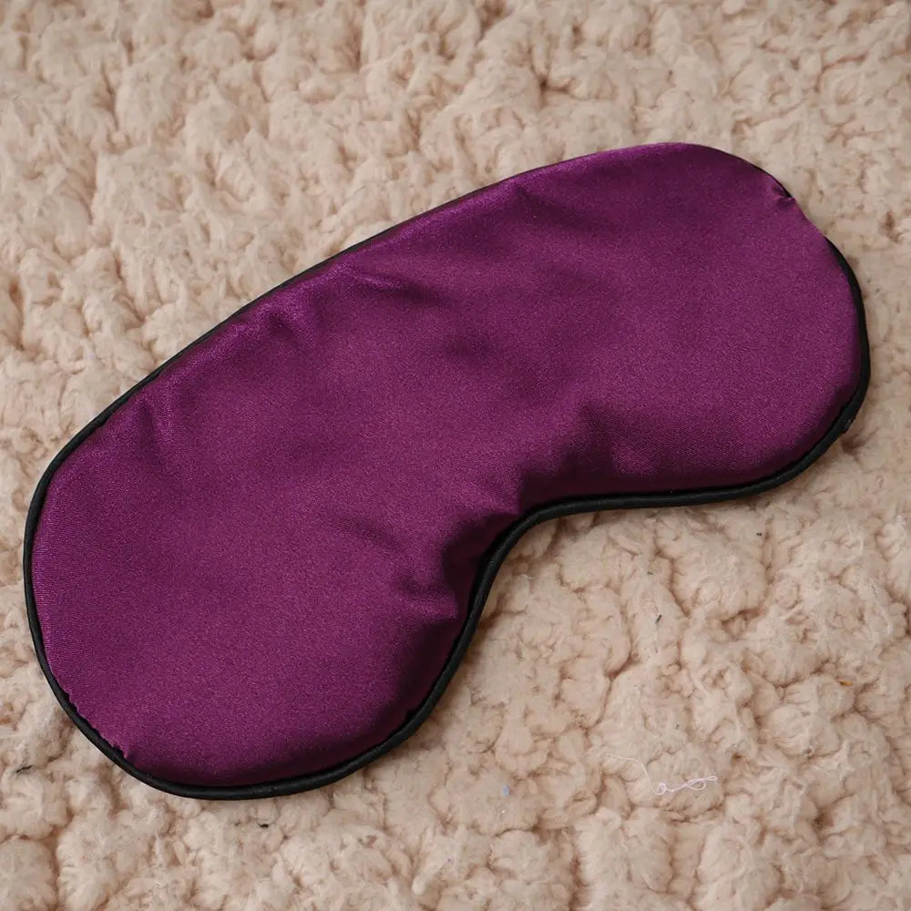 9 Colors Pure Silk Sleep Eye Mask Travel Accessories Padded Shade Cover Travel Relax Aid Blindfold Comfort Sleeping Aids Protect