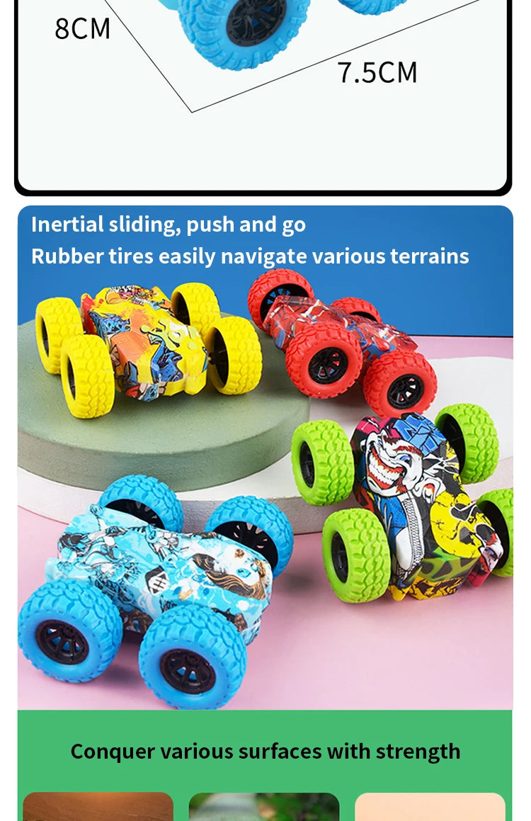 Children's Toys Inertia Double-Sided Stunt Car Toy Car Model Off Road Sliding Tipper