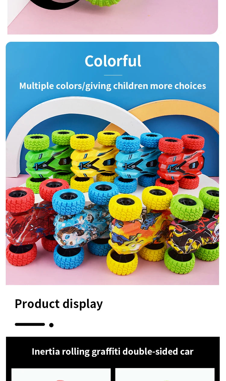 Children's Toys Inertia Double-Sided Stunt Car Toy Car Model Off Road Sliding Tipper
