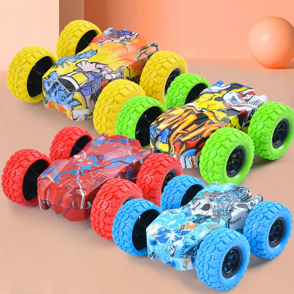 Children's Toys Inertia Double-Sided Stunt Car Toy Car Model Off Road Sliding Tipper