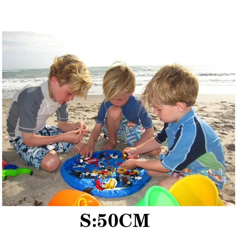 Quick storage bag for children's toys home and outdoor storage mat Large drawstring waterproof toy storage bag