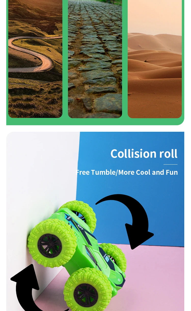 Children's Toys Inertia Double-Sided Stunt Car Toy Car Model Off Road Sliding Tipper