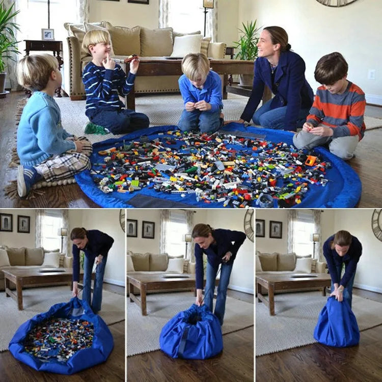 Quick storage bag for children's toys home and outdoor storage mat Large drawstring waterproof toy storage bag