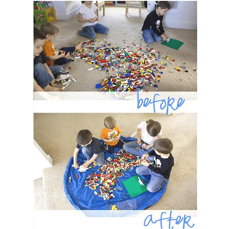 Quick storage bag for children's toys home and outdoor storage mat Large drawstring waterproof toy storage bag