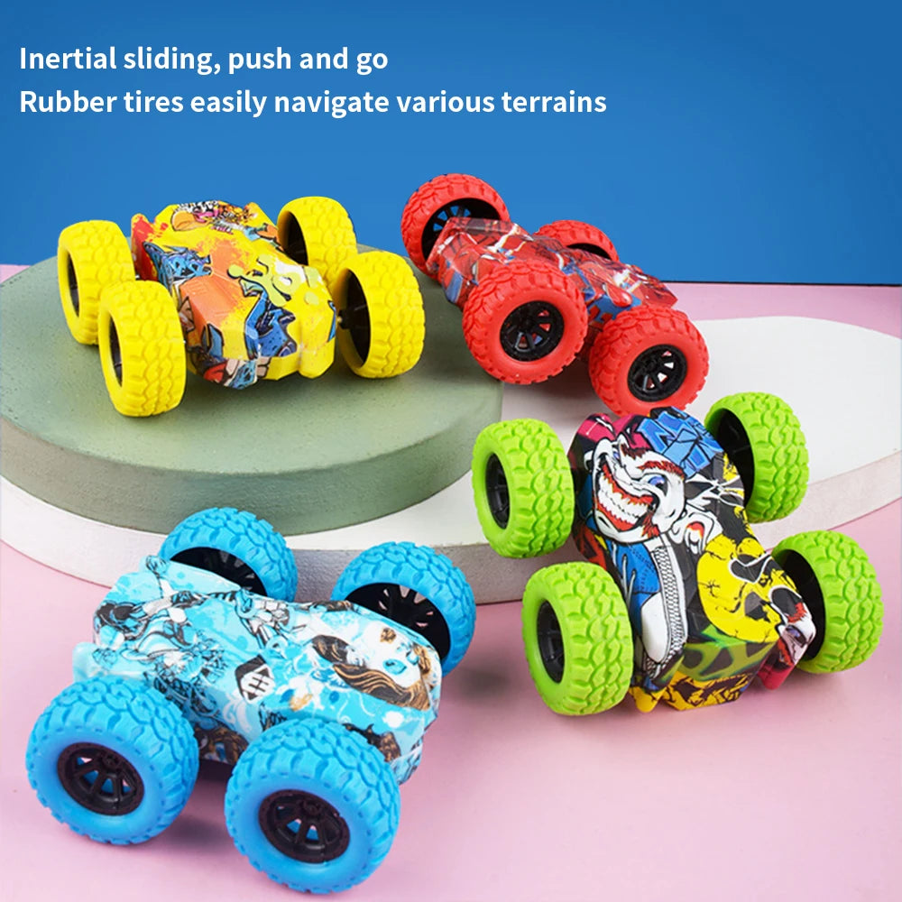 Children's Toys Inertia Double-Sided Stunt Car Toy Car Model Off Road Sliding Tipper