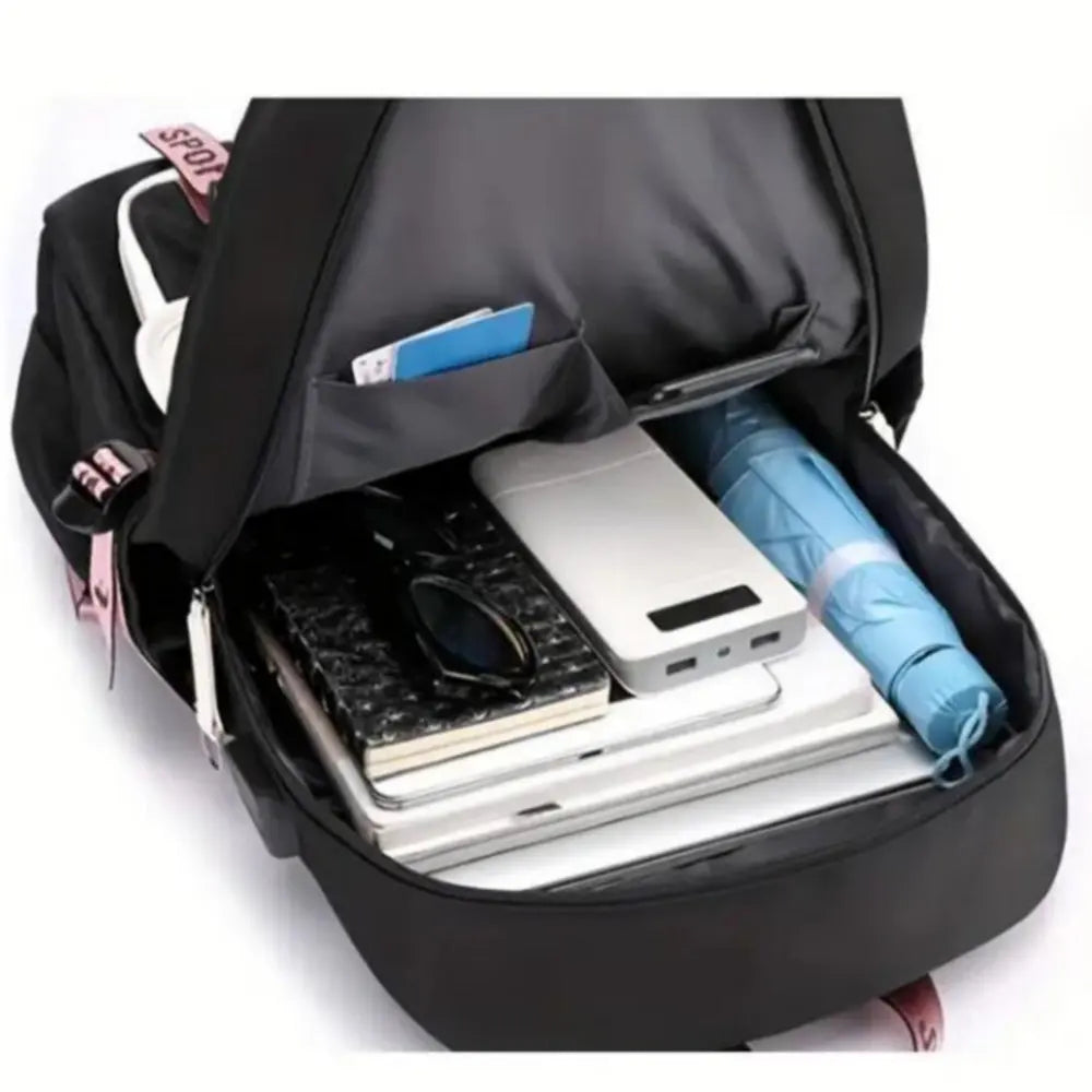 Twice Large Capacity USB Charging Book Bag Mochila Travel Bag Sana Momo Backpacks Gift Fans Collection