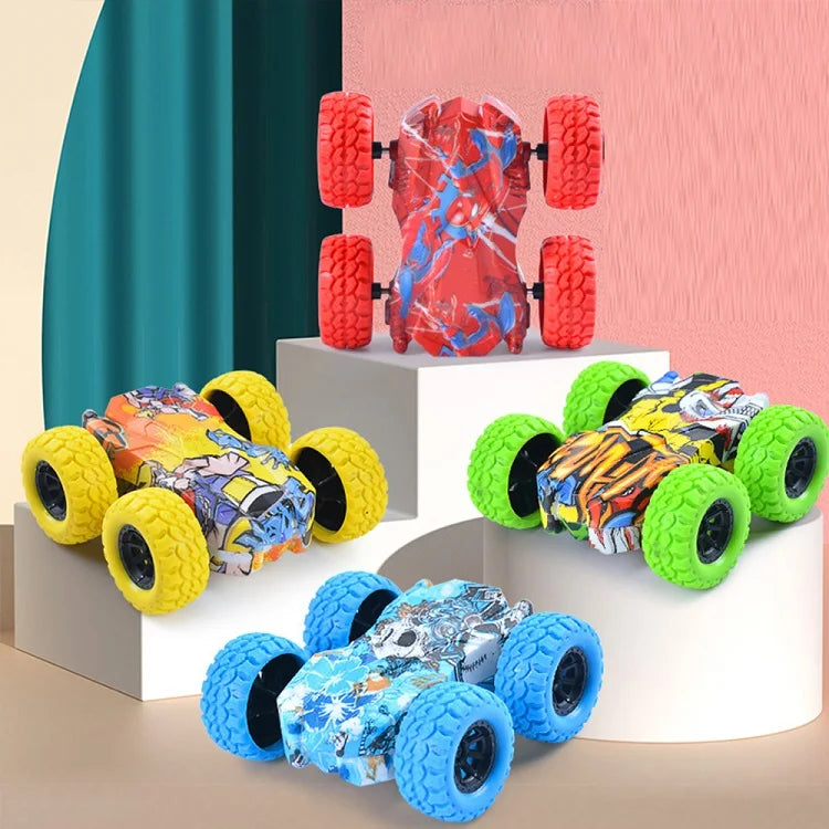 Children's Toys Inertia Double-Sided Stunt Car Toy Car Model Off Road Sliding Tipper