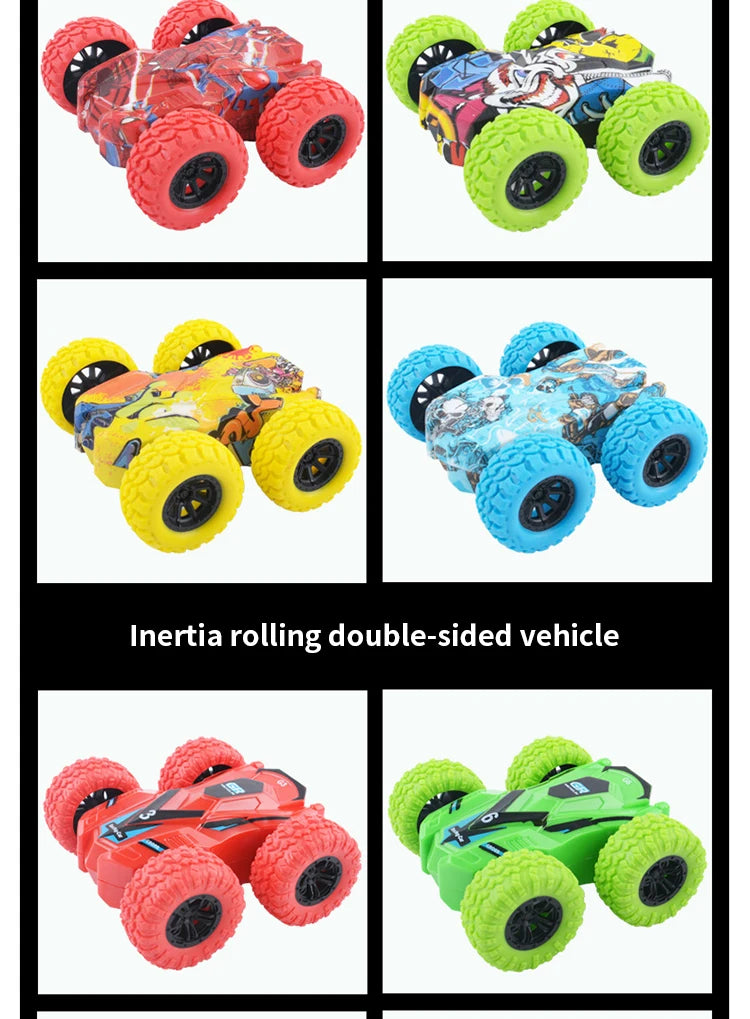 Children's Toys Inertia Double-Sided Stunt Car Toy Car Model Off Road Sliding Tipper