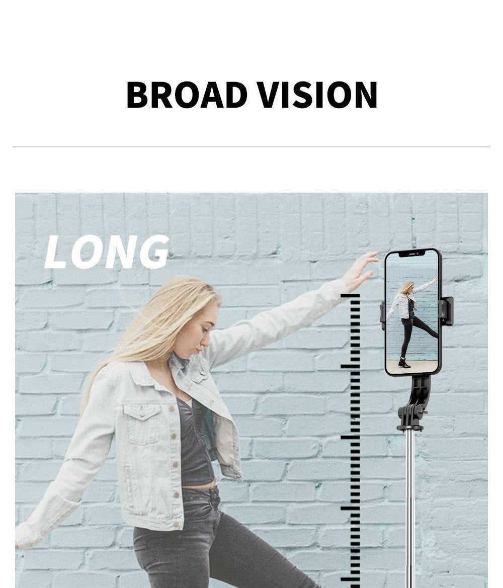 Portable 44 Inch Selfie Stick Phone Tripod With Wireless Remote Control Expandable Smartphone Tripod Stand 360 Degree Rotation Compatible With IPhone 13 12 11 Pro Xs Max Xr X 8 7 6 Plus, Android Samsung Smartphones