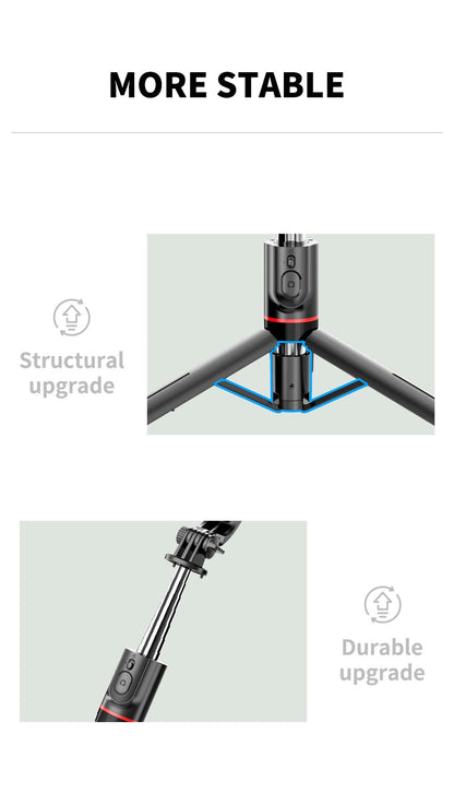 Portable 44 Inch Selfie Stick Phone Tripod With Wireless Remote Control Expandable Smartphone Tripod Stand 360 Degree Rotation Compatible With IPhone 13 12 11 Pro Xs Max Xr X 8 7 6 Plus, Android Samsung Smartphones