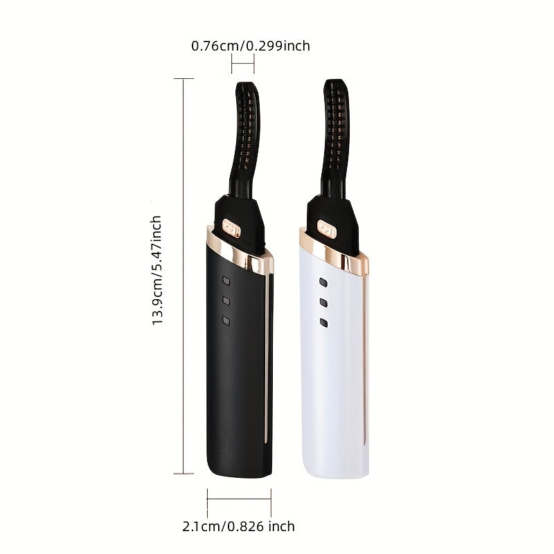 Long-Lasting Portable Electric Eyelash Curler with Heated Technology - Perfect Gift for Women