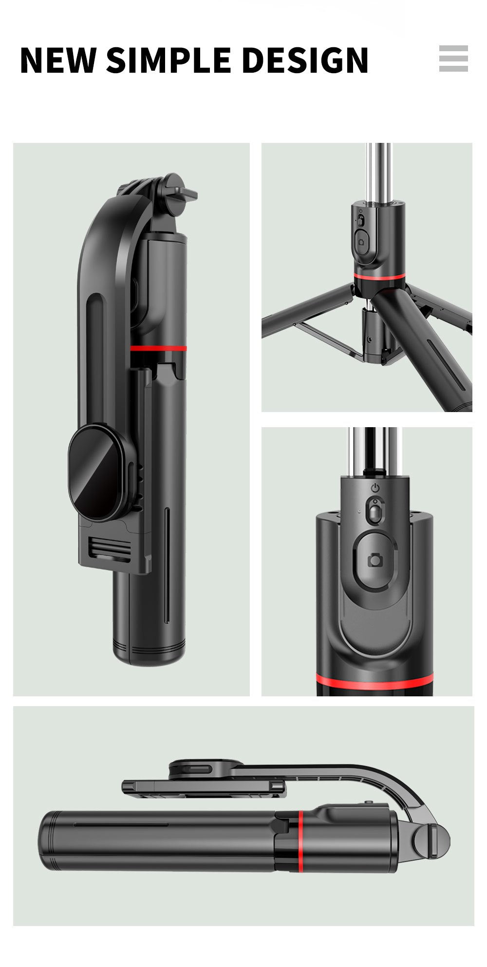 Portable 44 Inch Selfie Stick Phone Tripod With Wireless Remote Control Expandable Smartphone Tripod Stand 360 Degree Rotation Compatible With IPhone 13 12 11 Pro Xs Max Xr X 8 7 6 Plus, Android Samsung Smartphones