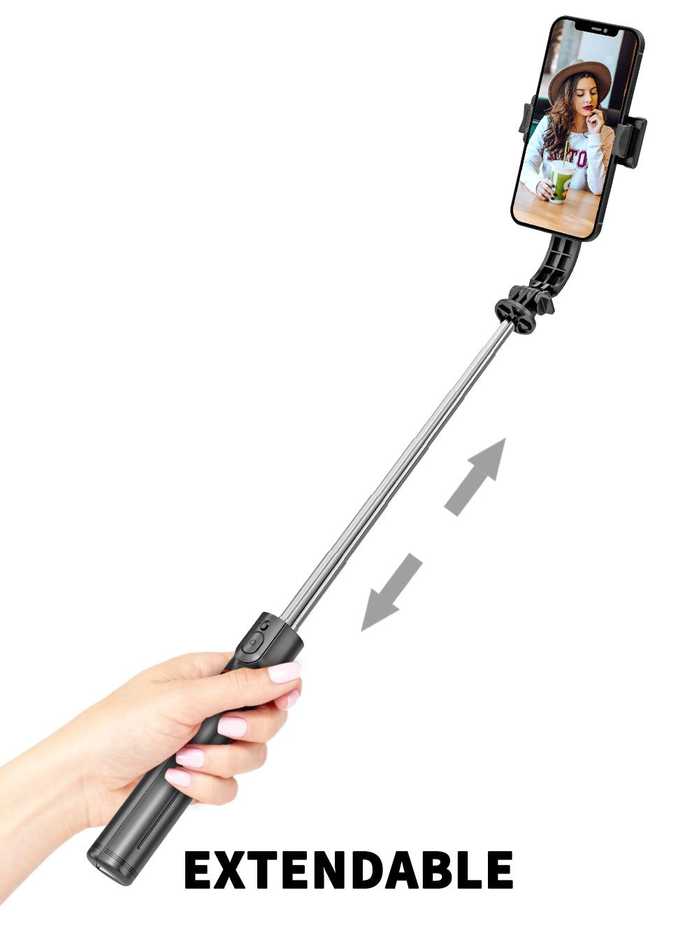 Portable 44 Inch Selfie Stick Phone Tripod With Wireless Remote Control Expandable Smartphone Tripod Stand 360 Degree Rotation Compatible With IPhone 13 12 11 Pro Xs Max Xr X 8 7 6 Plus, Android Samsung Smartphones