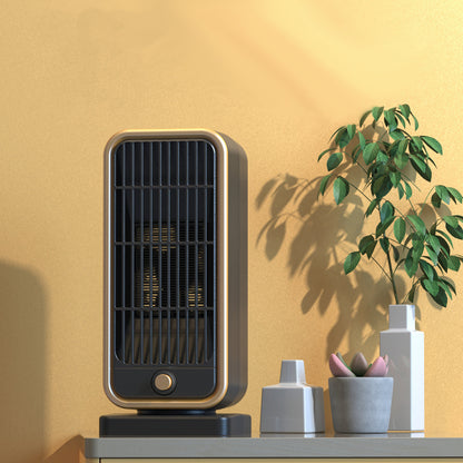 500W Quiet Ceramic Heater with Thermostat - Energy-Efficient, Portable & Safe for Home/Office Use