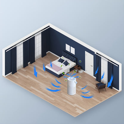 Compact True HEPA Desktop Air Purifier - Effective Air Cleaner for Pets, Smoke, Dust, and Pollen Removal - Portable, Quiet, and Energy-Efficient Solution for Home and Office