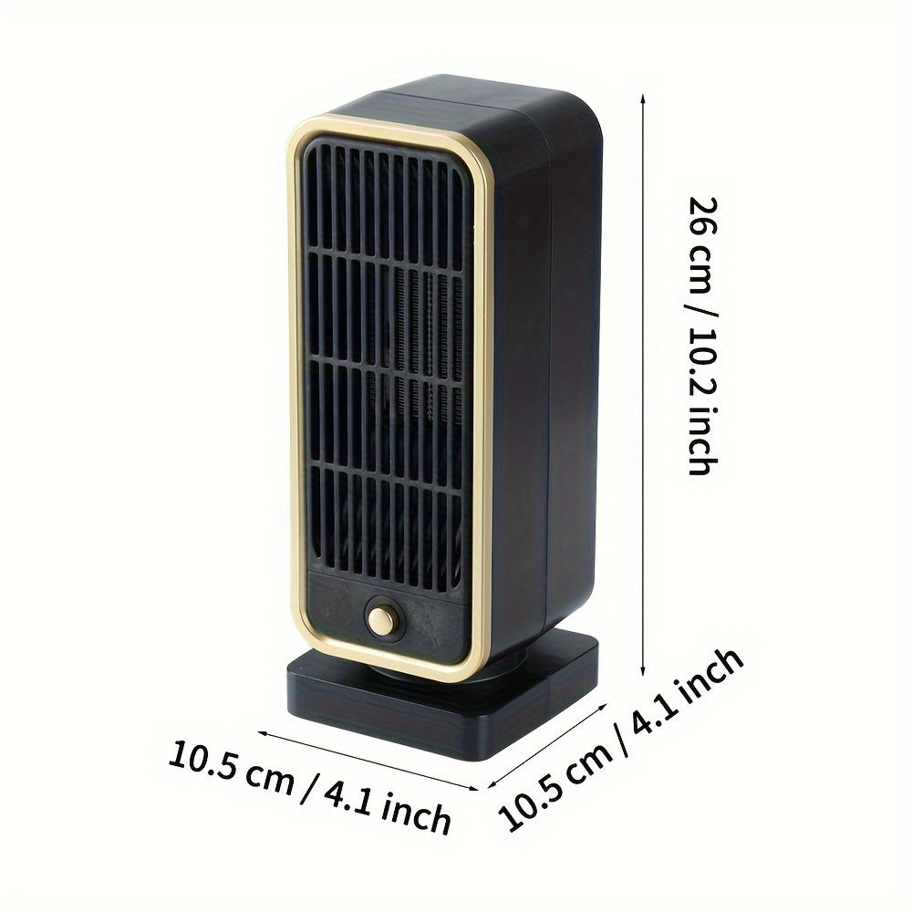 500W Quiet Ceramic Heater with Thermostat - Energy-Efficient, Portable & Safe for Home/Office Use