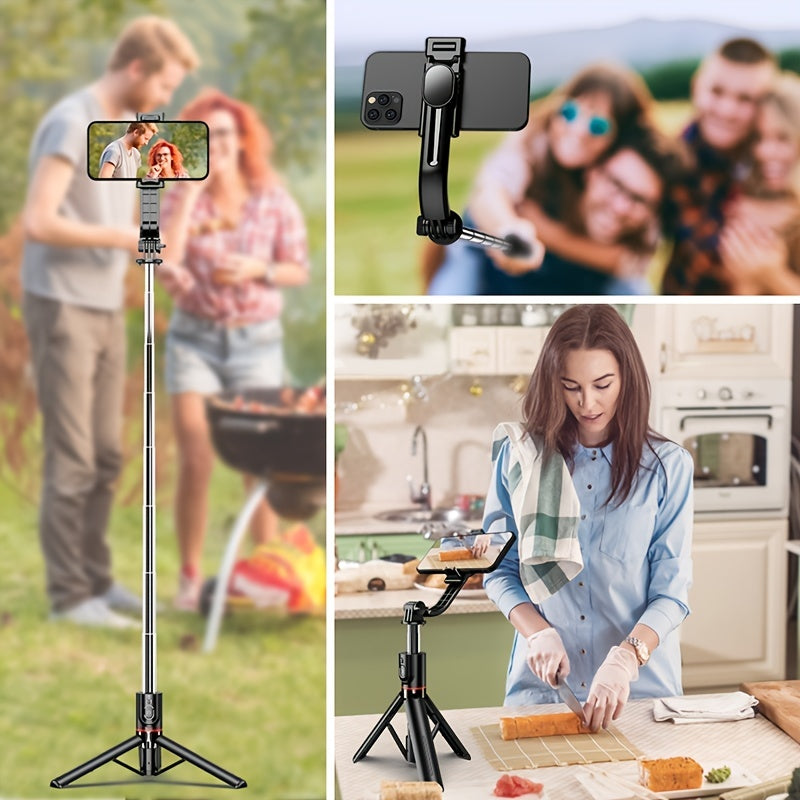 Portable 44 Inch Selfie Stick Phone Tripod With Wireless Remote Control Expandable Smartphone Tripod Stand 360 Degree Rotation Compatible With IPhone 13 12 11 Pro Xs Max Xr X 8 7 6 Plus, Android Samsung Smartphones