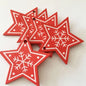 12 Pc/set of Christmas Tree Pendants Wooden Snowflakes Elk, Snowman 2022 New Year Christmas Home Decor Children's Toys and Gifts