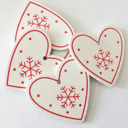 12 Pc/set of Christmas Tree Pendants Wooden Snowflakes Elk, Snowman 2022 New Year Christmas Home Decor Children's Toys and Gifts