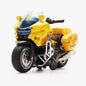 1/14 Car Model Alloy Pull Back Motorcycle Men's Locomotive Police Car with Light and Music Simulation Vehicles Children's Toys