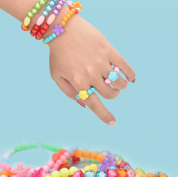 DIY Handmade Beaded Children's Toys Creative Loose Spacer Beads Making Bracelet Necklace 24 Grid Girl Jewelry Set Girl Toy Gift