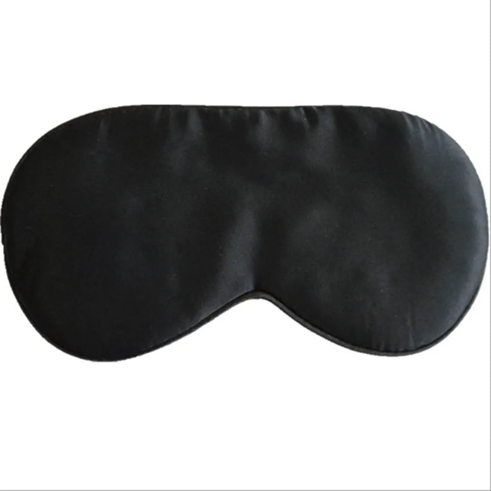 9 Colors Pure Silk Sleep Eye Mask Travel Accessories Padded Shade Cover Travel Relax Aid Blindfold Comfort Sleeping Aids Protect