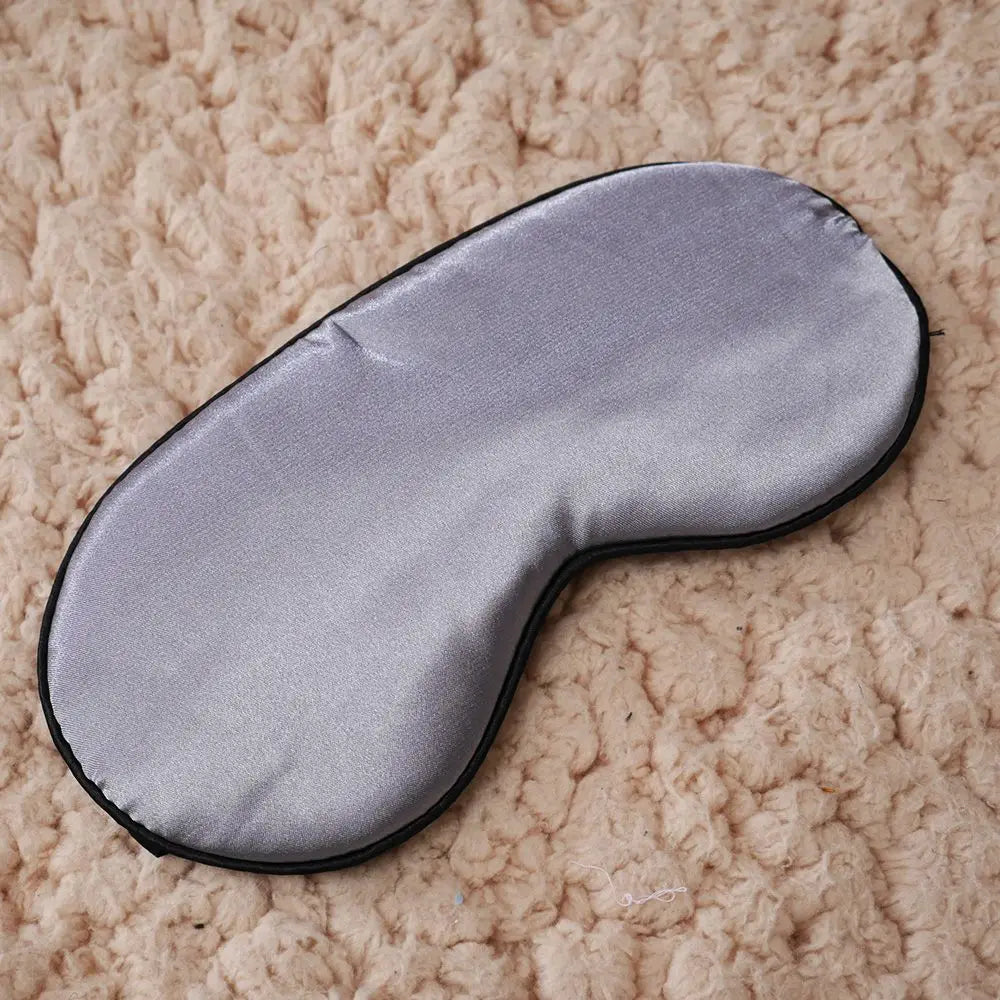 9 Colors Pure Silk Sleep Eye Mask Travel Accessories Padded Shade Cover Travel Relax Aid Blindfold Comfort Sleeping Aids Protect