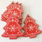 12 Pc/set of Christmas Tree Pendants Wooden Snowflakes Elk, Snowman 2022 New Year Christmas Home Decor Children's Toys and Gifts