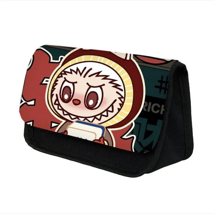 Labubu Pencil Cases Kawaii Large Capacity Pencil Storage Bag Student Stationery Organizer Pouch School Office Supplies Kids Gift