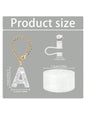 3Pcs Accessories Set for Stanley Cup, Including Diamond Straw Topper/Sparkly Silicone Boot Set（White）