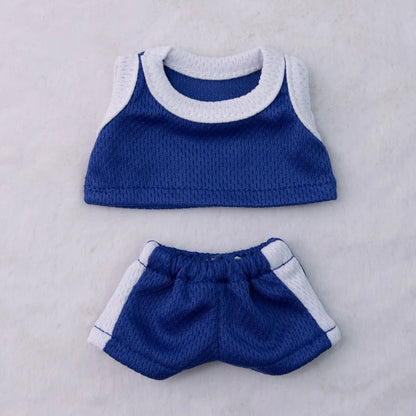 Labubu Basketball Jersey - Sporty Outfit for 15/17cm Vinyl Dolls with Breathable Mesh Fabric