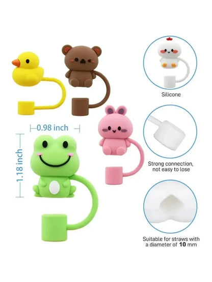 5/1Pcs Straw Cover Cap for Stanley Cup Silicone Straw Topper Compatible with 30&40Oz Tumbler with Handle Dust-Proof Reusable