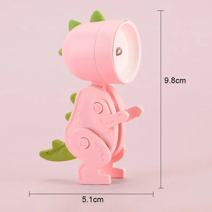 Mini Dinosaur Night Light Battery Magnetic Folding Nights Lamp Bedroom Bedside Table Ornaments Children's Toys LED Night Lights
