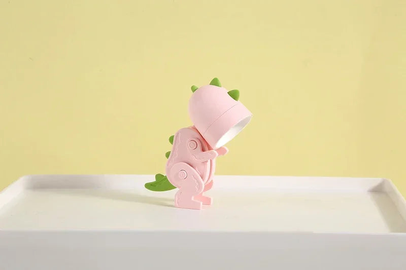 Mini Dinosaur Night Light Battery Magnetic Folding Nights Lamp Bedroom Bedside Table Ornaments Children's Toys LED Night Lights