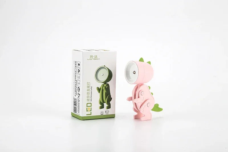 Mini Dinosaur Night Light Battery Magnetic Folding Nights Lamp Bedroom Bedside Table Ornaments Children's Toys LED Night Lights
