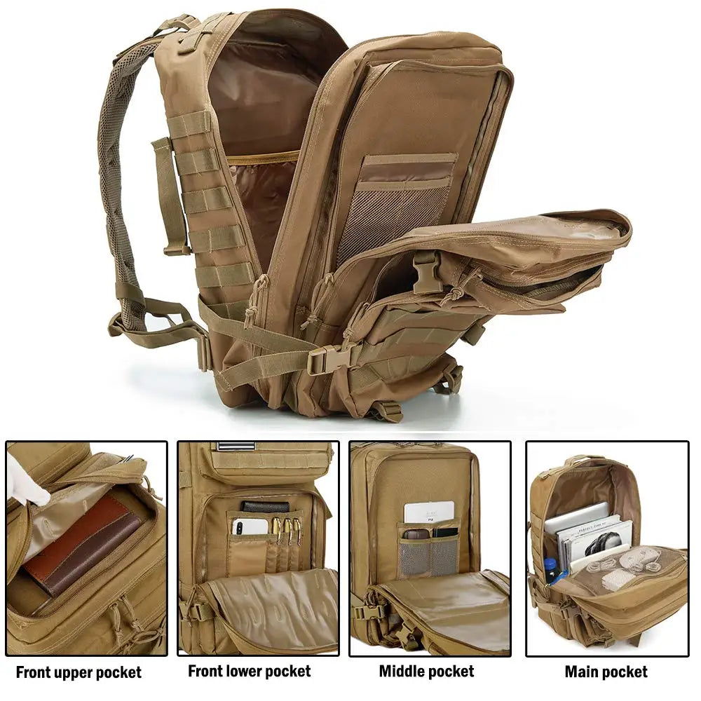45L Man Tactical Backpacks HkingTraveling Bags Survival Outdoor 3P Assault Pack EDC Molle Pack For Trekking Hunting Bag