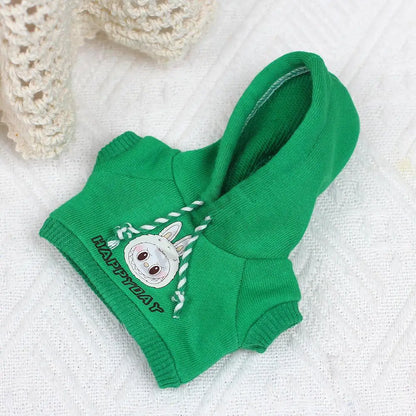 17cm Labubu Outfit Clothes Hoody Jeans Leisure Sports Set Kawaii Decor Ropa Labubu Accessories Doll Little Clothes DIY Kids Gift