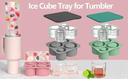 Stanley Accessories Summer Ice Mould Cube Trays Ice Making Beverage Cup Maker Circle Ice Shape Silicone Molds For Stanley Cup