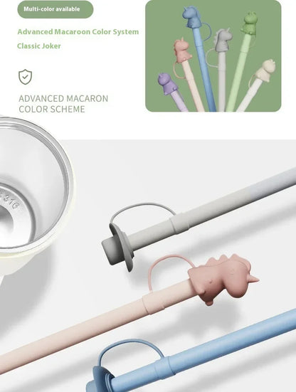 Replacement Long Silicone Straw with Straw Cover Compatible with Stanley 40/30 Oz Cup Tumbler for Stanley Accessorie Drink items