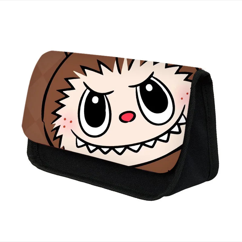 Labubu Pencil Cases Kawaii Large Capacity Pencil Storage Bag Student Stationery Organizer Pouch School Office Supplies Kids Gift