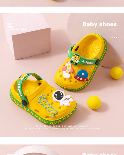 EVA ultra light boys and girls baby and toddler anti slip hole shoes children's sandals astronaut UFO sandals slippers