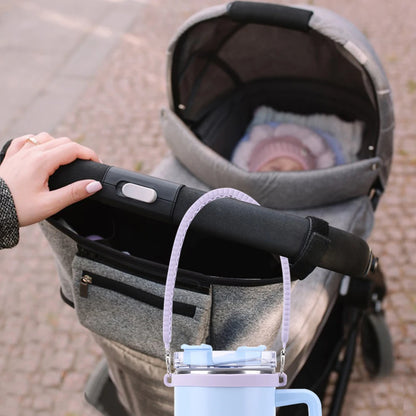 Portable Silicone Water Bottle Handle Fit 8-40oz Bottles Water Bottle Sling Water Bottle Carrier for Stanley Cup Accessories