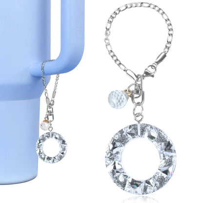 1 PCS Letter Charm Accessories for Stanley Cup Purple Cute Initial Keychain Handle Charm for Stanley Tumbler Girls Water Bottle
