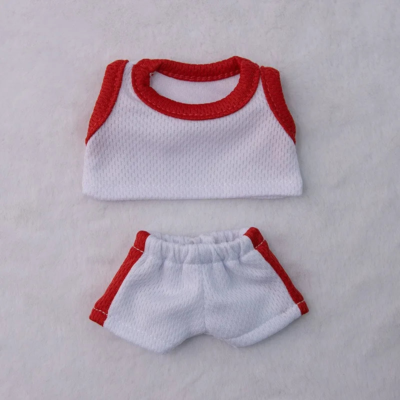Labubu Basketball Jersey - Sporty Outfit for 15/17cm Vinyl Dolls with Breathable Mesh Fabric