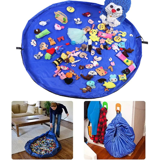 Quick storage bag for children's toys home and outdoor storage mat Large drawstring waterproof toy storage bag