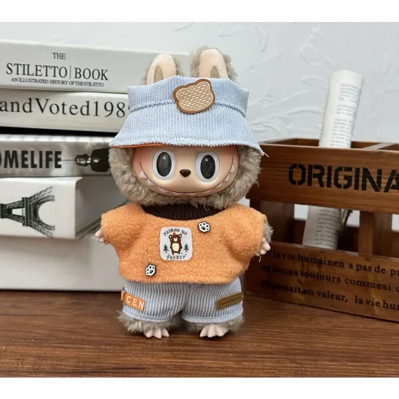 Labubu Clothes Doll Clothing Fashion Overalls, V1 V2 Doll Clothing Accessories, Labubu Clothes Designer,15/17cm Doll Toy
