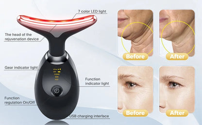 7-in-1 Skin Rejuvenation Instrument All Round Lifting And Tightening Anti Aging Artifact To Neck Wrinkles Facial Massager Beauty