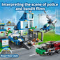 2024 new product city series 60316 modern police station boys building blocks police car children's toys assembling educational
