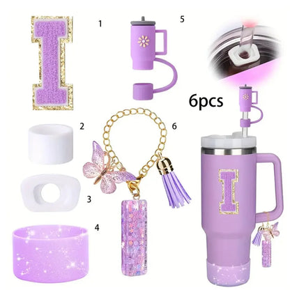 6pcs Silicone Stanley Cup Accessory Set suitable for Stanley Cup 40oz glass with handle