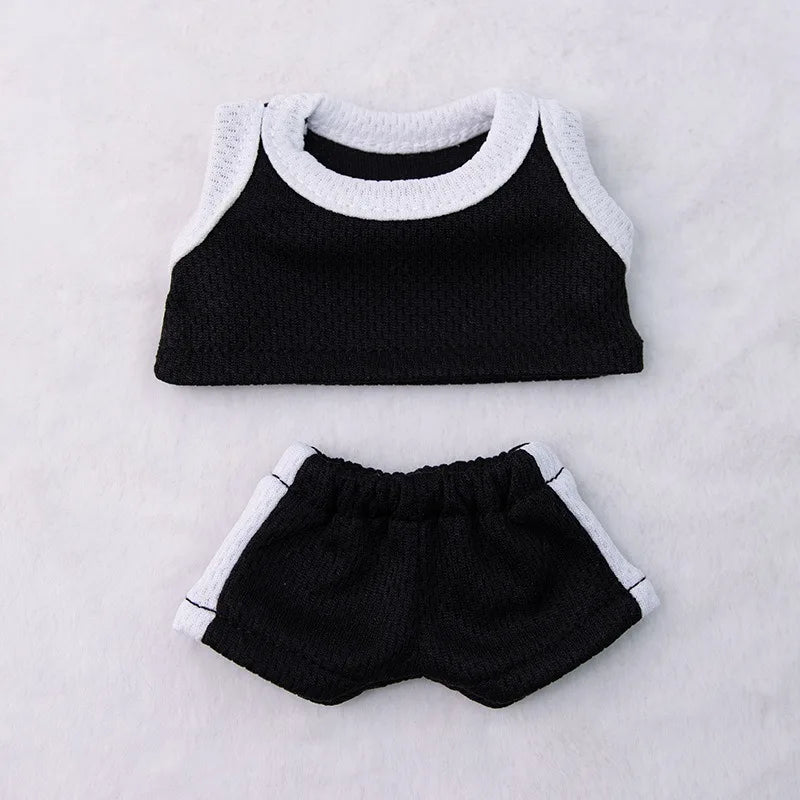 Labubu Basketball Jersey - Sporty Outfit for 15/17cm Vinyl Dolls with Breathable Mesh Fabric